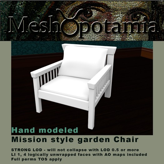 Meshopotamia Mission style armchair