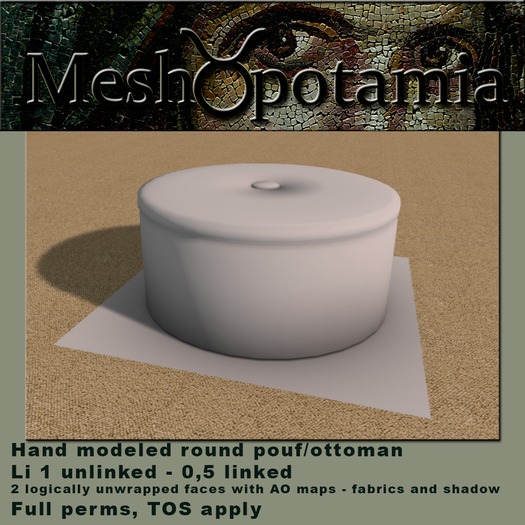 Meshopotamia round Pouf (Open me)