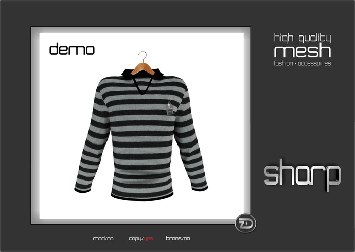  sharp by [ZD] - MESH - "Johnny" Striped Sweater