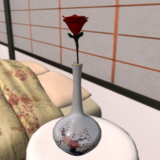 Japanese Porcelain Vase with rose