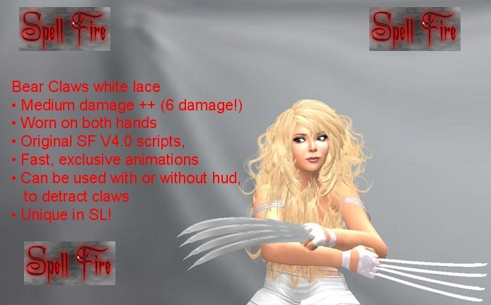 Bear Claws white lace SF V4.0 boxed