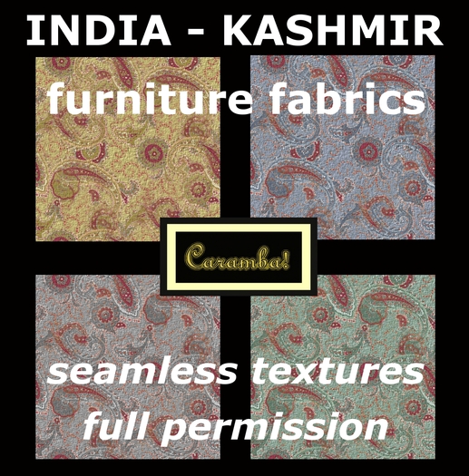 India - Kashmir furniture fabrics - texture pack