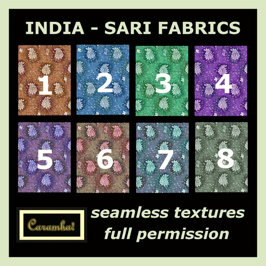 India - Sari fabrics - texture pack