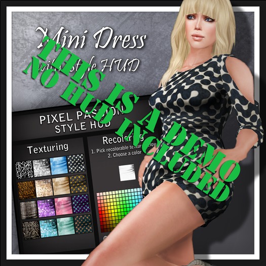 Pixel Passion - Mini Dress Size Demo