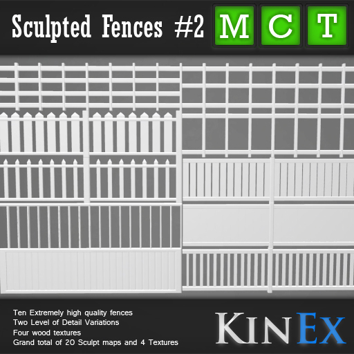 KinEx - Sculpted Fences Pack #2