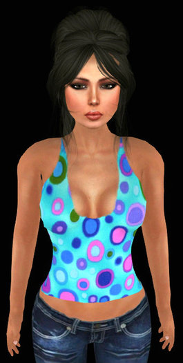Blue Polka Dots Tank Top