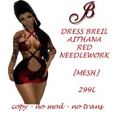 VESTIDO BREIL AITHANA RED NEEDLEWORK