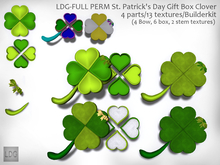 LDG-FULL PERM 217 St Patrick's Day Gift Box Clover /4 parts/13 textures/Builderkit 