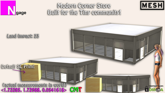NGAGE Tiny Modern Corner Store (MESH)(BOXED)