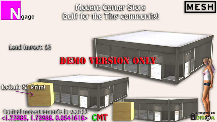 NGAGE Tiny Modern Corner Store (MESH)(BOXED) DEMO