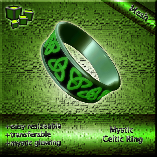 *CubeFactory* Glowing Mystic Celtic Ring 