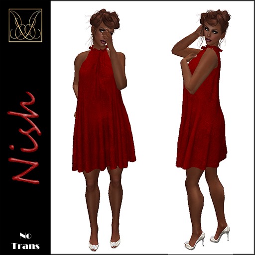 JCD Nish Cerise Mesh Dress (bagged)