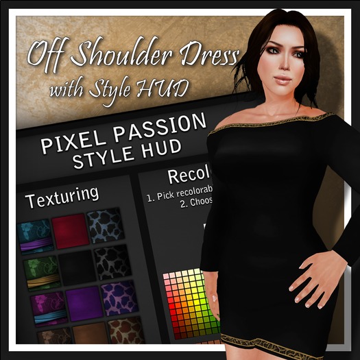 Off Shoulder Dress - Pixel Passion