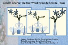 Wedding Unity Candle Set - Blue