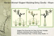 Wedding Unity Candle Set - Green