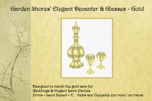 Elegant Decanter & Glasses Set - Gold