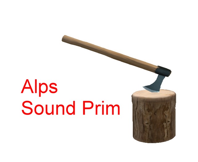 Alpin Sound Prim Axe in Log - Touch to Start