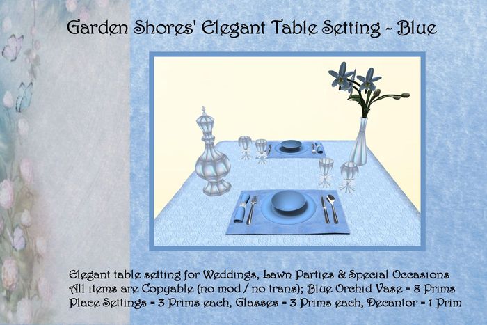 Elegant Table Settings - Blue
