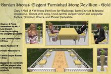 Elegant Furnished Stone Pavillion - Gold