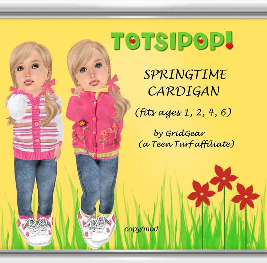 TOTSIPOP! Springtime Cardigan Mesh Clothing Set