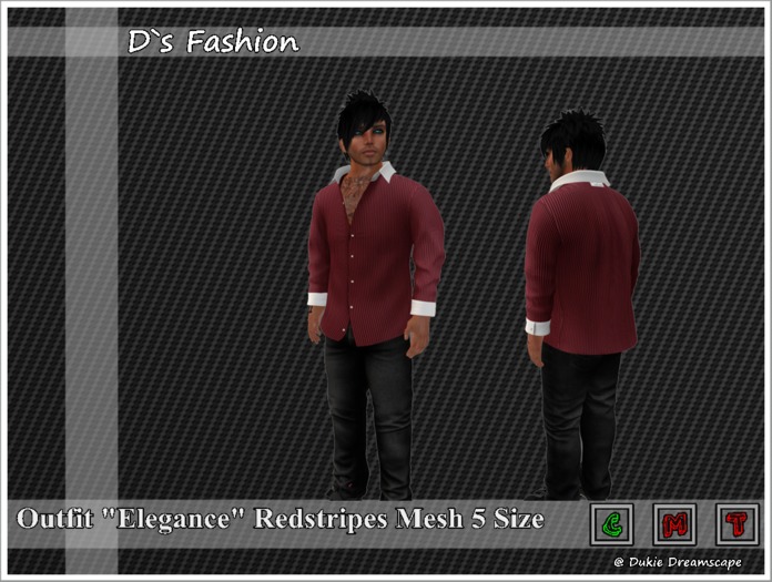 Outfit "Elegance" Redstripes