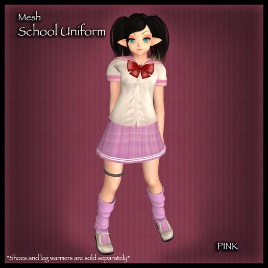 *FH* Pink mesh school uniform(box)