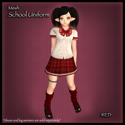 *FH* Red mesh school uniform