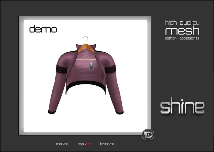 shine by [ZD] - MESH - "Portia" Short Biker Jacket - DEMO