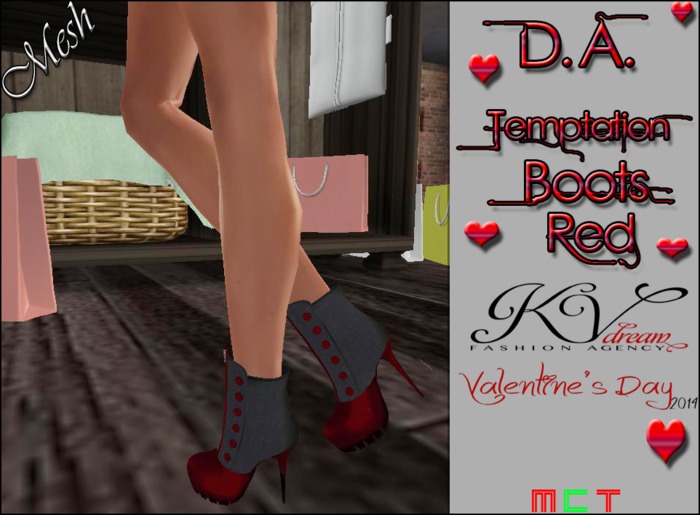 D.A. Temptation Boots Red