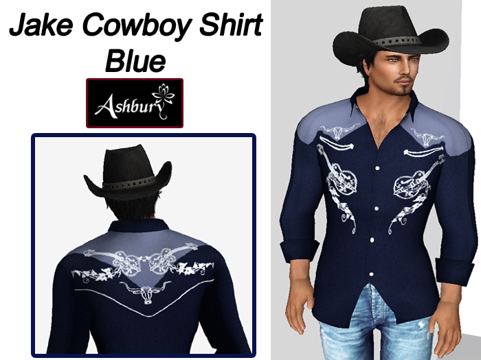 [ASHBURY] Jake Cowboy Shirt -Blue
