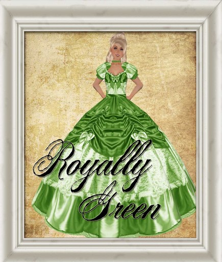 Shabby Chic Royally Green Outfit - RESIZEABLE