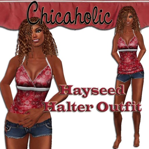Chicaholic Hayseed Hankee Halter and Cut-off Short Shorts