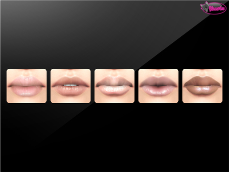 Second Life Marketplace - .:Glamorize:. Nude Mood Lips - 5 Styles