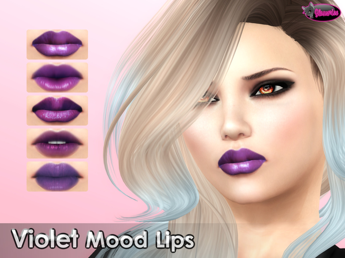.:Glamorize:. Violet Mood Lips - 5 Styles