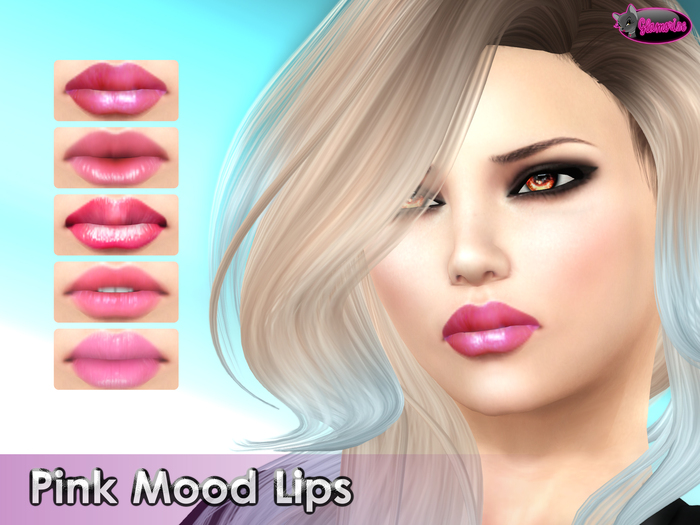 .:Glamorize:. Pink Mood Lips - 5 Styles