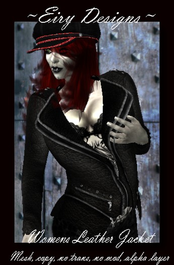 ~ED~ Womens Leather Jacket