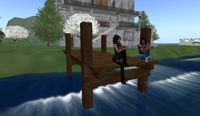 Dock wood with sit Pose