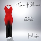 HEYDRA Milena Haltersuit Red Black