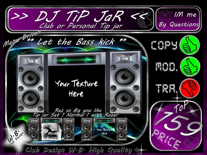 Second Life Marketplace - >> DJ TiP JaR