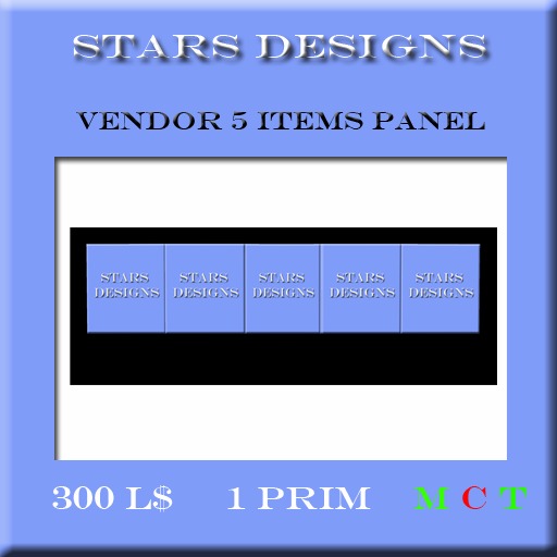 Vendor panel 5 items