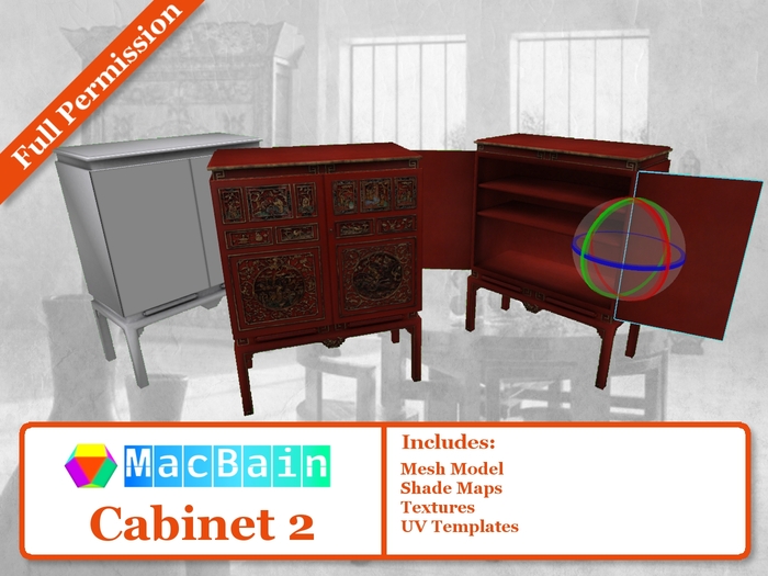 Cabinet 2 - Mesh Object - Full Permission