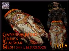 Ganesha Mind Unisex Shalwar (5 sizes mesh) ::ASDesign::