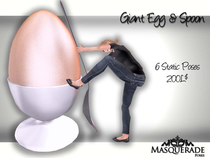 ~Masquerade~ Giant Egg & Spoon Posing Prop