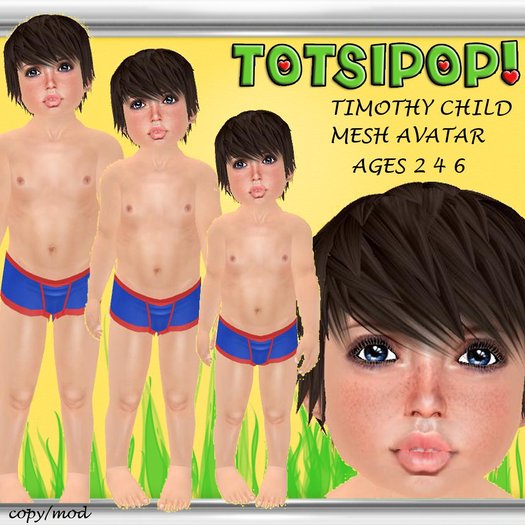 TOTSIPOP! Child Mesh Avatar Set of Three - Timothy