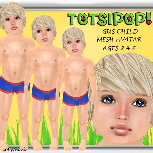 TOTSIPOP! Child Mesh Avatar Set of Three - Gus