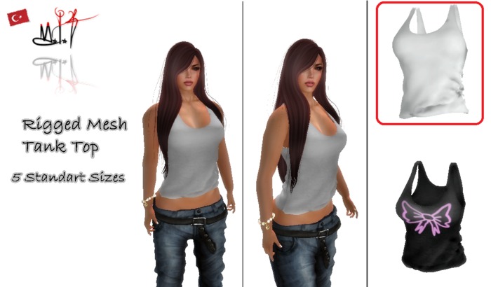 M.I.T~ Mesh Tank Top White