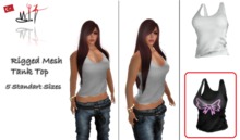 M.I.T~ Mesh Tank Top Grey w/Pink Blow