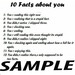 Second Life Marketplace - 10 facts about you funny poster