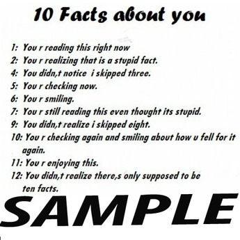 Second Life Marketplace - 10 facts about you funny poster