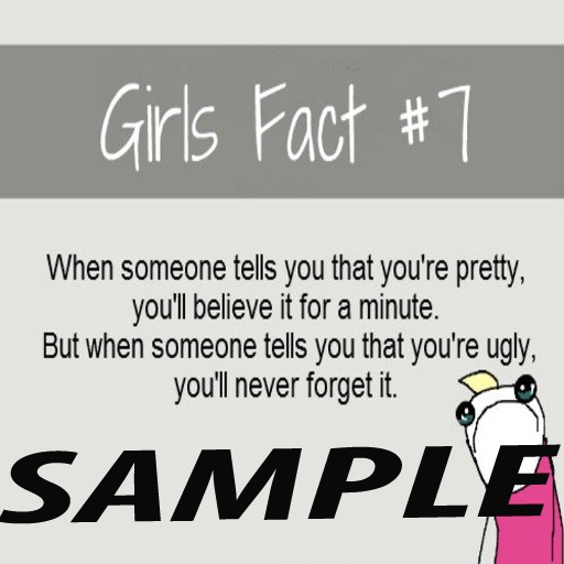 Girls facts funny poster 7